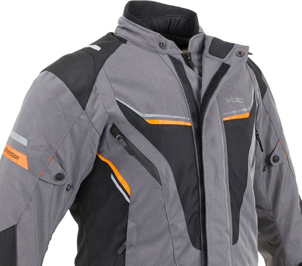 Vyriškas motocikliniko švarkas W-Tec Brandon - Black-Grey-Orange XL kaina ir informacija | Moto striukės | pigu.lt