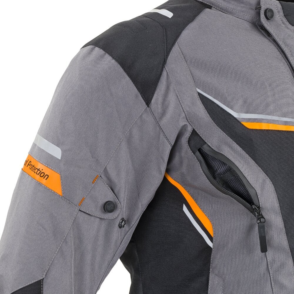 Vyriškas motocikliniko švarkas W-Tec Brandon - Black-Grey-Orange XL kaina ir informacija | Moto striukės | pigu.lt