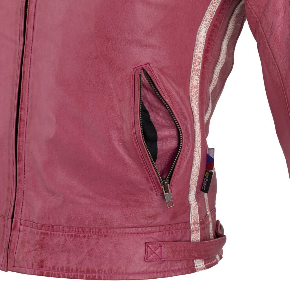 Moteriška odinė moto striukė W-TEC Sheawen Lady Pink - XS kaina ir informacija | Moto striukės | pigu.lt