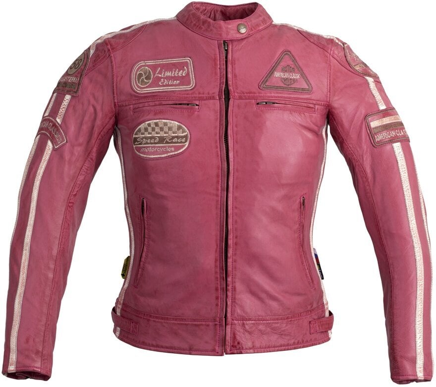 Moteriška odinė moto striukė W-TEC Sheawen Lady Pink - XS kaina ir informacija | Moto striukės | pigu.lt