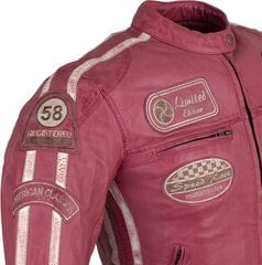 Moteriška odinė moto striukė W-TEC Sheawen Lady Pink - S kaina ir informacija | Moto striukės | pigu.lt