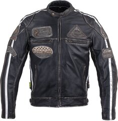 Vyriška odinė motociklininko striukė W-TEC Sheawen vintažinė juoda L цена и информация | Мотоциклетные куртки | pigu.lt