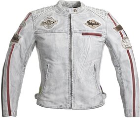 Moteriška odinė moto striukė W-TEC Sheawen Lady White - White XXL цена и информация | Мотоциклетные куртки | pigu.lt