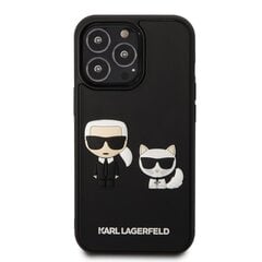 Karl Lagerfeld and Choupette 3D Case, skirtas iPhone 13 Pro, juodas kaina ir informacija | Telefono dėklai | pigu.lt