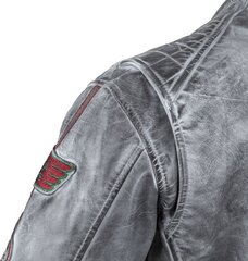 Vyriškas odinis moto švarkas W-TEC Sheawen Worn Grey - Grey 4XL kaina ir informacija | Moto striukės | pigu.lt