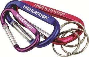 Karabinų ir žiedų rinkinys Highlander, 3 vnt kaina ir informacija | Highlander Turistinis inventorius | pigu.lt