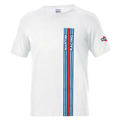 Marškinėliai su trumpomis rankovėmis Sparco Big stripes, balti kaina ir informacija | Marškinėliai berniukams | pigu.lt