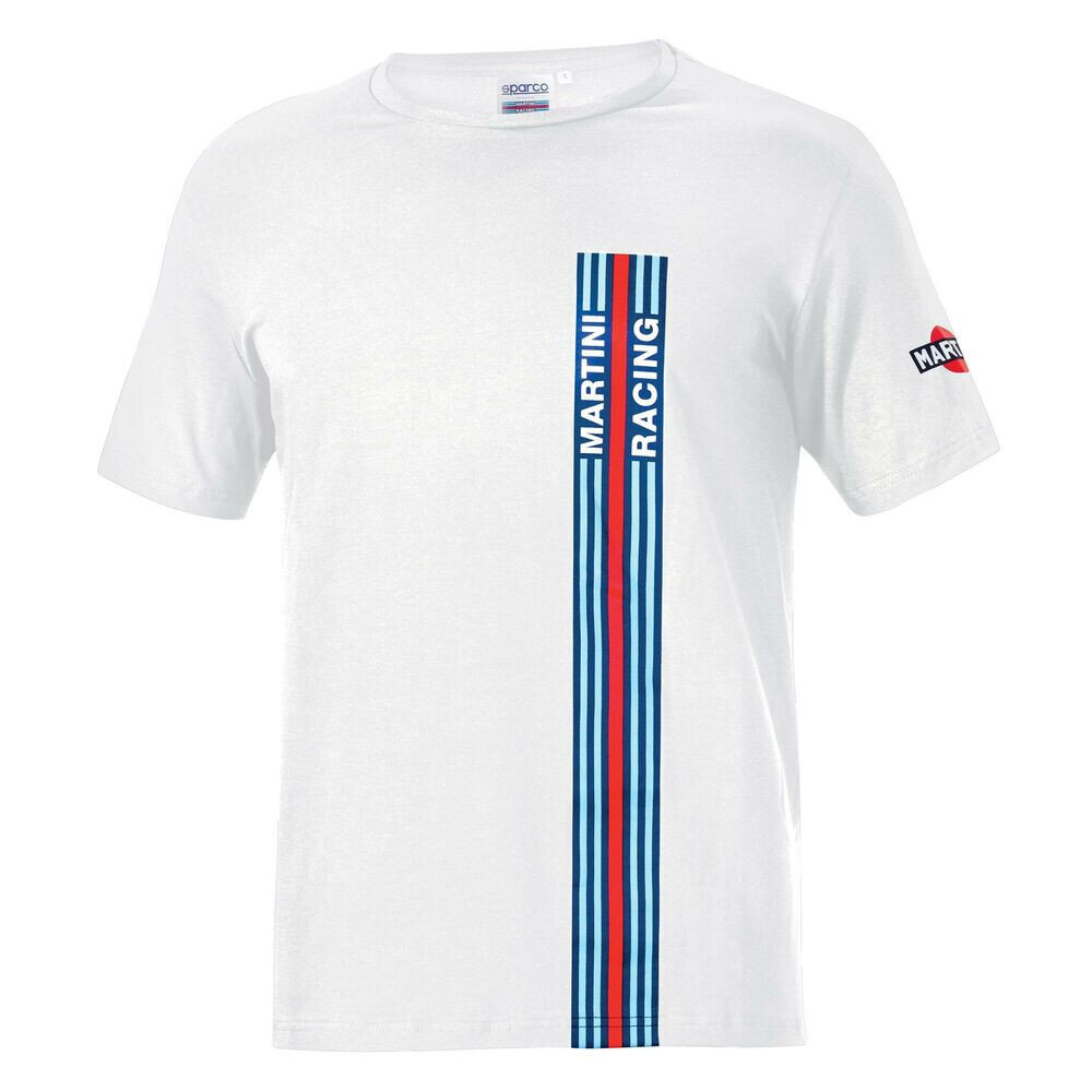 Marškinėliai su trumpomis rankovėmis Sparco Big stripes, balti цена и информация | Marškinėliai berniukams | pigu.lt