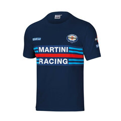 Футболка с коротким рукавом Sparco Martini Racing Синий (Размер L) цена и информация | Футболка мужская | pigu.lt