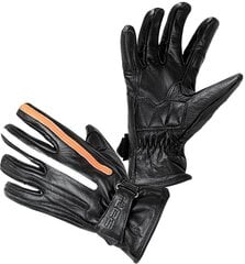 Motociklininko pirštinės W-TEC Classic - Black with Orange and Beige Stripe S цена и информация | Мото перчатки, защита | pigu.lt