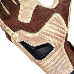 Odinės motociklininko pirštinės W-TEC Retro - Brown-Beige 3XL kaina ir informacija | Moto pirštinės, apsaugos | pigu.lt