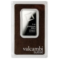 Platinos luitas Valcambi, 1 oz. kaina ir informacija | Investicinis auksas, sidabras | pigu.lt