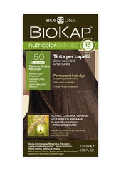 Plaukų dažai Biokap Nutricolor Delicato Rapid, 5.0 šviesus kaštonas, 140 ml цена и информация | Краска для волос | pigu.lt