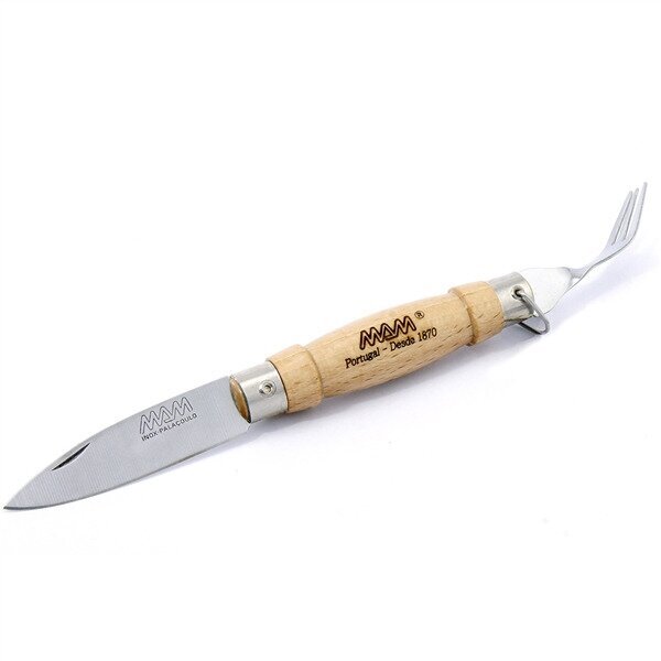 Sulankstomas peilis su šakute MAM Traditional 2020 kaina ir informacija | Turistiniai peiliai, daugiafunkciniai įrankiai | pigu.lt