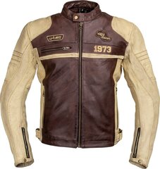 Vyriška odinė motociklo striukė W-TEC Retro - Black-Brown-Beige M цена и информация | Мотоциклетные куртки | pigu.lt