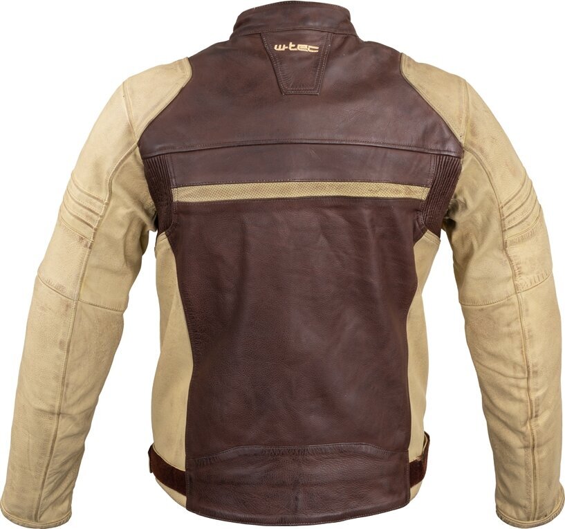 Vyriška odinė motociklo striukė W-TEC Retro - Black-Brown-Beige XL kaina ir informacija | Moto striukės | pigu.lt