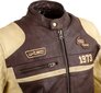 Vyriška odinė motociklo striukė W-TEC Retro - Black-Brown-Beige XL kaina ir informacija | Moto striukės | pigu.lt