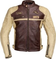 Vyriška odinė motociklo striukė W-TEC Retro - Black-Brown-Beige 3XL цена и информация | Мотоциклетные куртки | pigu.lt