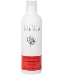 Šampūnas raudoniems plaukams Phitofilos Shampoo Riflesso Rosso, 250 ml цена и информация | Шампуни | pigu.lt