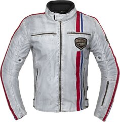 Vyriška tekstilinė striukė W-TEC 91 Cordura - White with Red and Blue Stripe 5XL kaina ir informacija | Moto striukės | pigu.lt