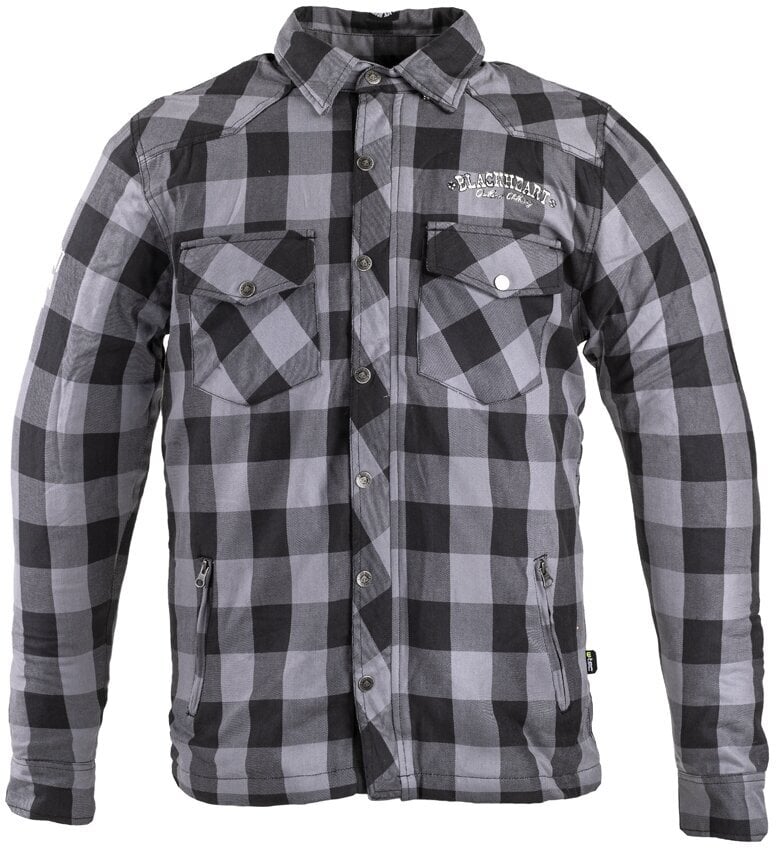 Marškiniai W-TEC Black Heart Reginald pilka/juoda S цена и информация | Moto striukės | pigu.lt