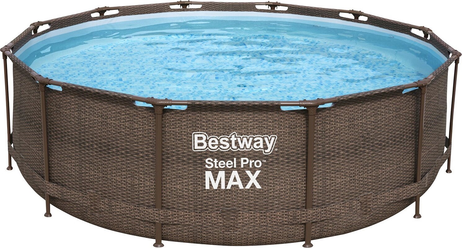 Karkasinis baseinas Bestway Steel Pro Max Rotan, 366cm kaina ir informacija | Baseinai | pigu.lt