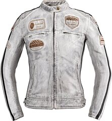 Moteriškas odinis moto švarkas W-TEC Sheawen Lady White New - White XXL kaina ir informacija | Moto striukės | pigu.lt