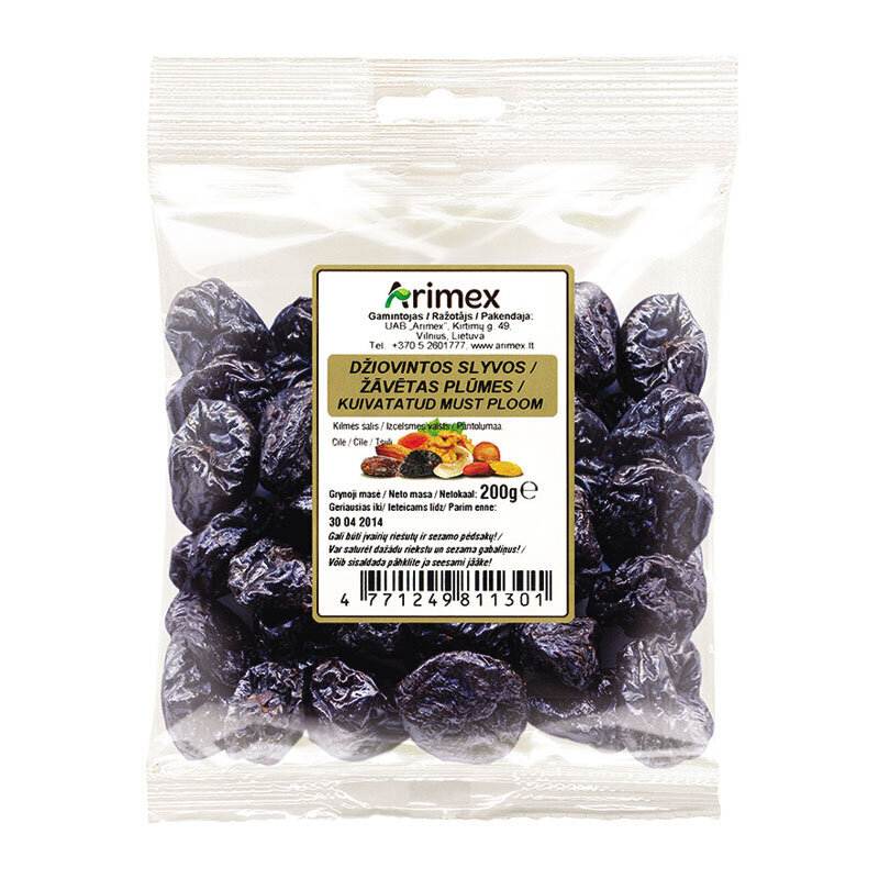 Džiovintos slyvos Arimex Ashlock, 200 g цена и информация | Riešutai, sėklos, džiovinti vaisiai | pigu.lt