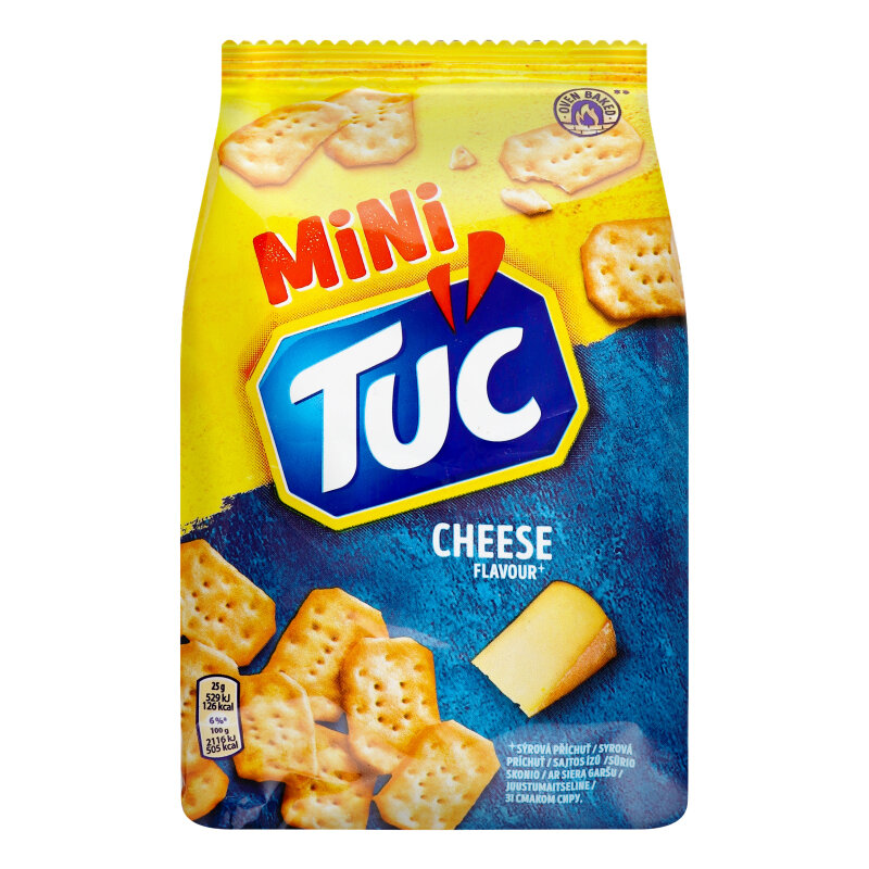 Krekeriai su sūriu Tuc Mini, 100 g цена и информация | Užkandžiai, traškučiai | pigu.lt