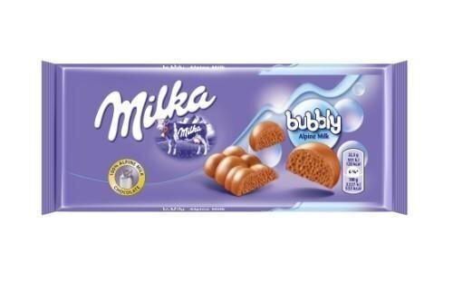 Šokoladas Mika Bubbly Alpine Milk, 90 g kaina ir informacija | Saldumynai | pigu.lt