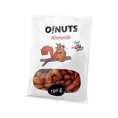 Migdolų riešutai O!Nuts, 150 g kaina ir informacija | Užkandžiai, traškučiai | pigu.lt