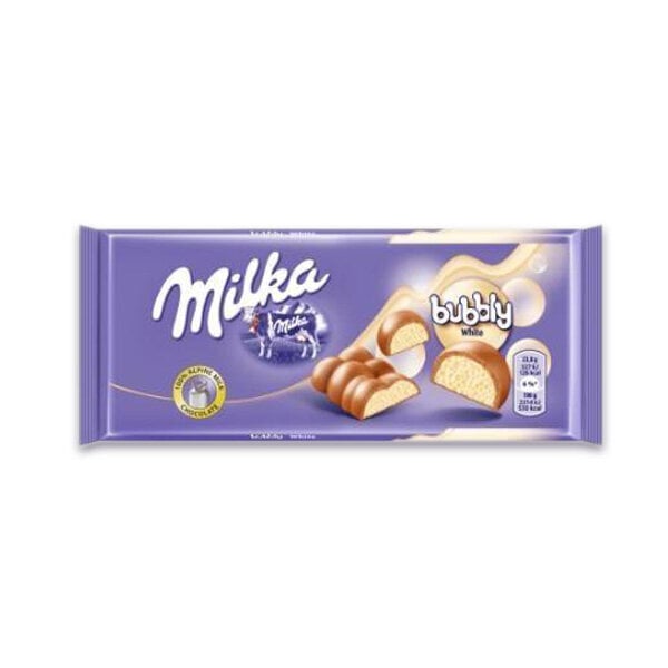 Šokoladas Milka Bubbly White, 95 g, kaina ir informacija | Saldumynai | pigu.lt