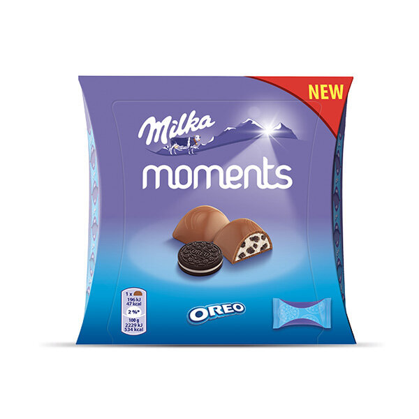 Saldainių dėžutė Milka Moments Oreo, 92g kaina ir informacija | Saldumynai | pigu.lt