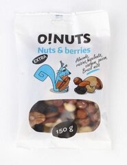 Riešutų ir razinų mišinys Extra O!Nuts, 150 g kaina ir informacija | Užkandžiai, traškučiai | pigu.lt