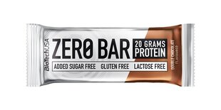 Батончик протеиновый BioTech Zero Bar с шоколадом, 50 г цена и информация | Батончики | pigu.lt