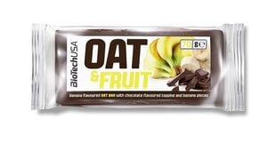 Avižinis batonėlis BioTech Oat Bar šokoladinis su bananais, 70 g kaina ir informacija | Batonėliai | pigu.lt