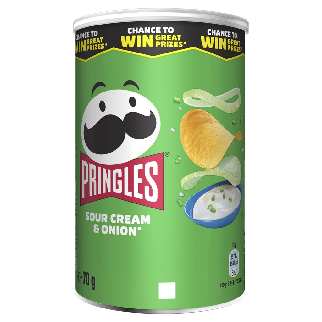 Užkandis Pringles Sour Cream & Onion, 70 g kaina ir informacija | Užkandžiai, traškučiai | pigu.lt