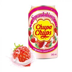 Безалкогольный напиток Chupa Chups с клубнично-сливочным вкусом, 0,345 л цена и информация | Прохладительные напитки | pigu.lt