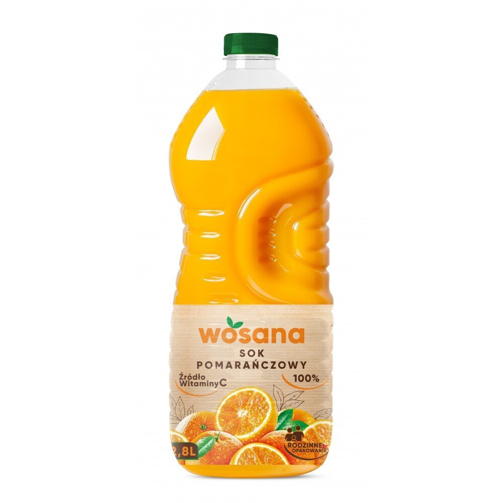 Sultys Wosana, apelsinų, 100% 2.8 l. kaina ir informacija | Sultys, nektarai ir sulčių gėrimai | pigu.lt