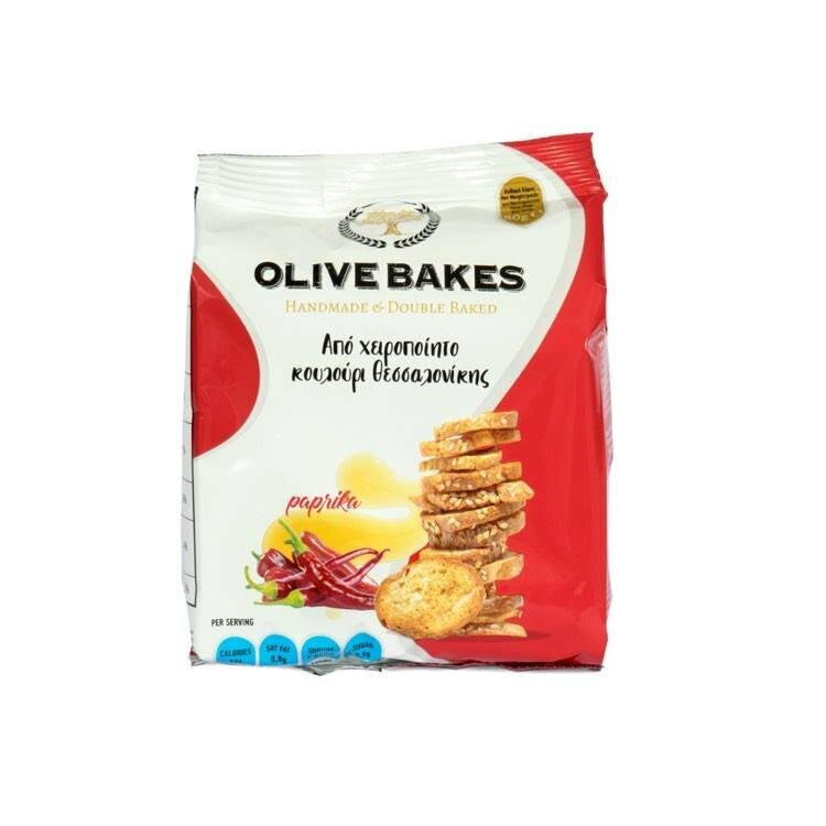 Duonos traškučiai Olive bakes, paprikos skonio, 80 g kaina ir informacija | Užkandžiai, traškučiai | pigu.lt