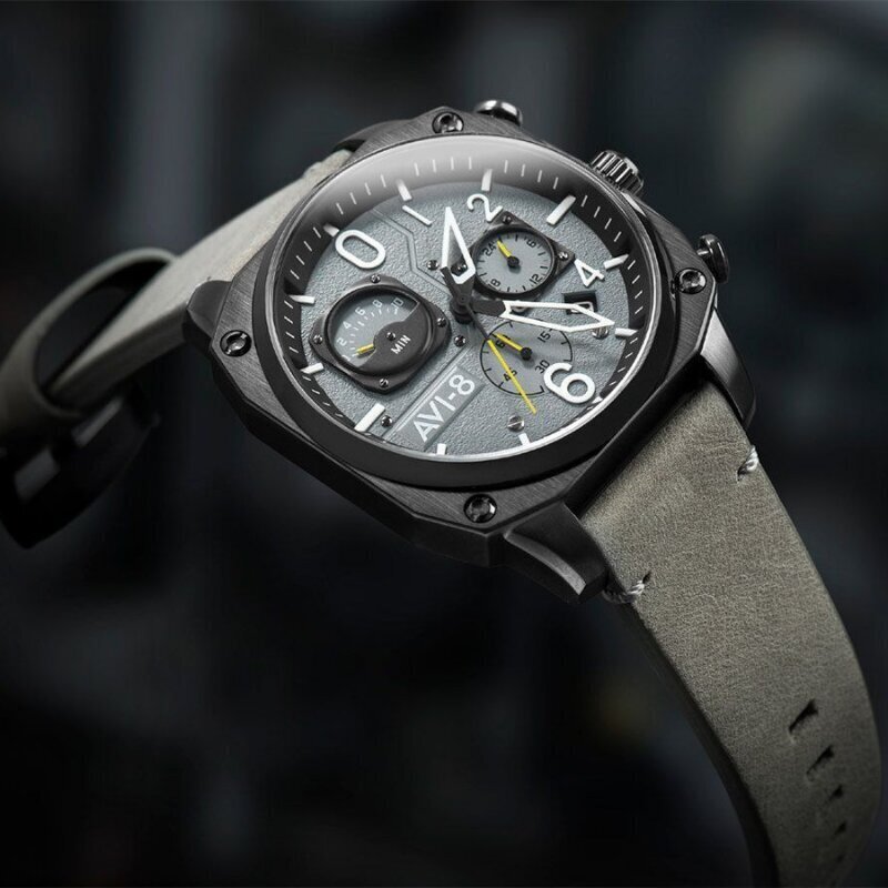 Vyriškas laikrodis AVI-8 Hawker Hunter Retrograde Chronograph AV-4052-03 kaina ir informacija | Vyriški laikrodžiai | pigu.lt