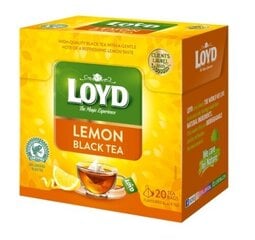 Черный чай Loyd со вкусом лимона, 20 x 1,7 г цена и информация | Чай | pigu.lt