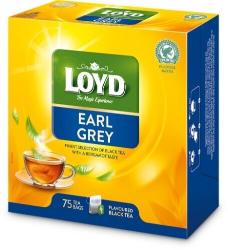 Aromatizuota juodoji arbata Loyd Earl Grey, 75 x 1.7g kaina ir informacija | Arbata | pigu.lt