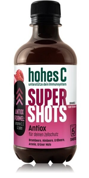 Sultys Hohes C Shot Antiox, įvairių vaisių, su vitaminu E ir selenu, 0,33l, vnt. цена и информация | Sultys, nektarai ir sulčių gėrimai | pigu.lt