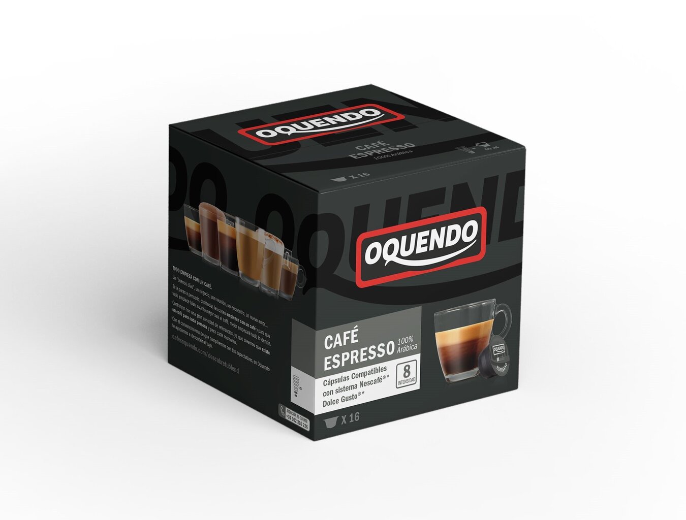 Oquendo DG Espresso kavos kapsulės, 16 vnt. kaina ir informacija | Kava, kakava | pigu.lt