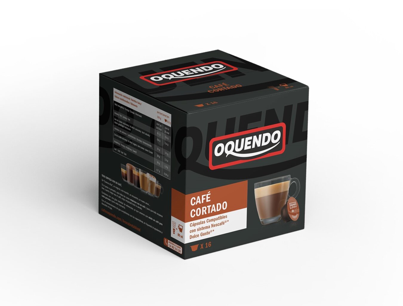 Oquendo DG Macchiato kavos kapsulės, 16 vnt. kaina ir informacija | Kava, kakava | pigu.lt