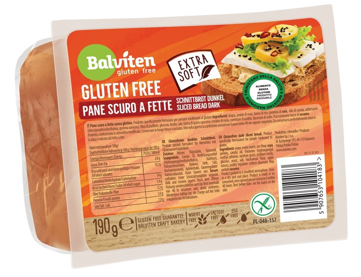 Pusryčių duona Balviten gluten free, 190 g kaina ir informacija | Užkandžiai, traškučiai | pigu.lt