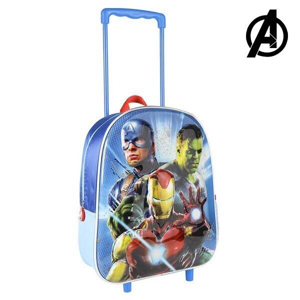 Kuprinė su ratukais The Avengers, mėlyna kaina ir informacija | Kuprinės mokyklai, sportiniai maišeliai | pigu.lt