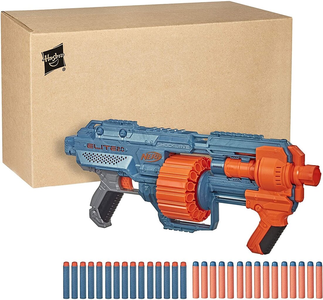 Žaislinis šautuvas Nerf Elite 2.0 Shockwave RD-15 (E9527) - Kartoninė Eco pakuotė цена и информация | Žaislai berniukams | pigu.lt