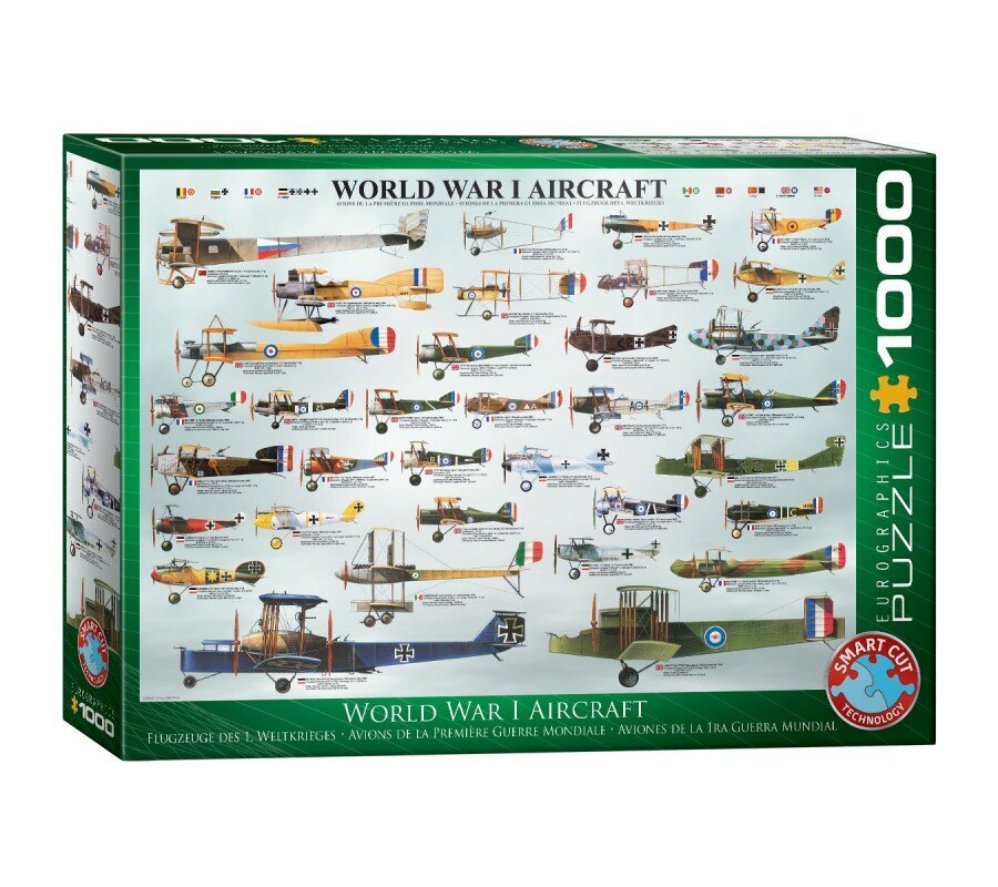 Dėlionė Eurographics, 6000-0087, WWI Aircraft, 1000 d. kaina ir informacija | Dėlionės (puzzle) | pigu.lt
